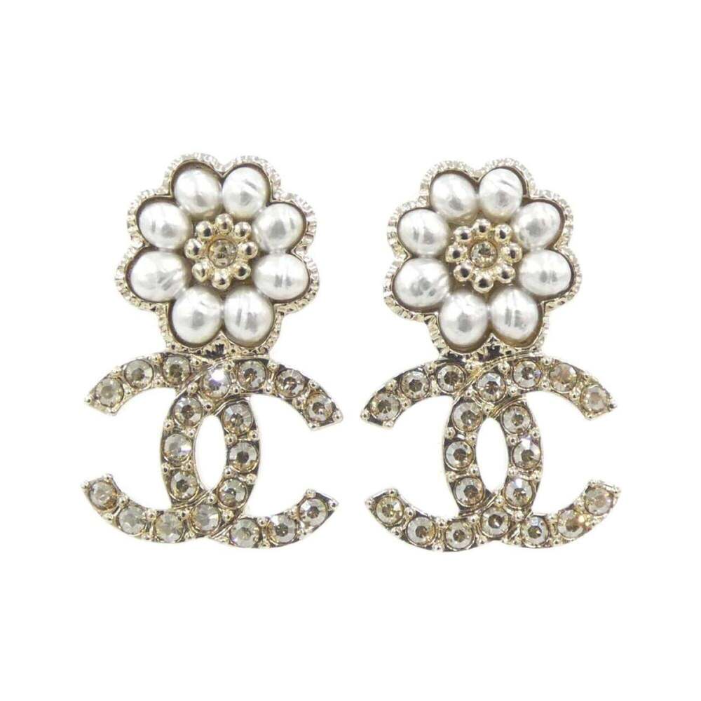 CHANEL Authentic White Earrings